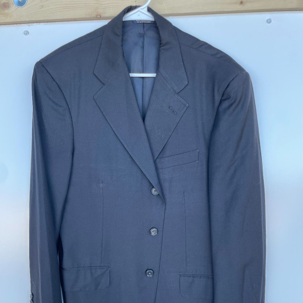 Black Brooks Brothers Golden Fleece 3-Button Suit Jacket